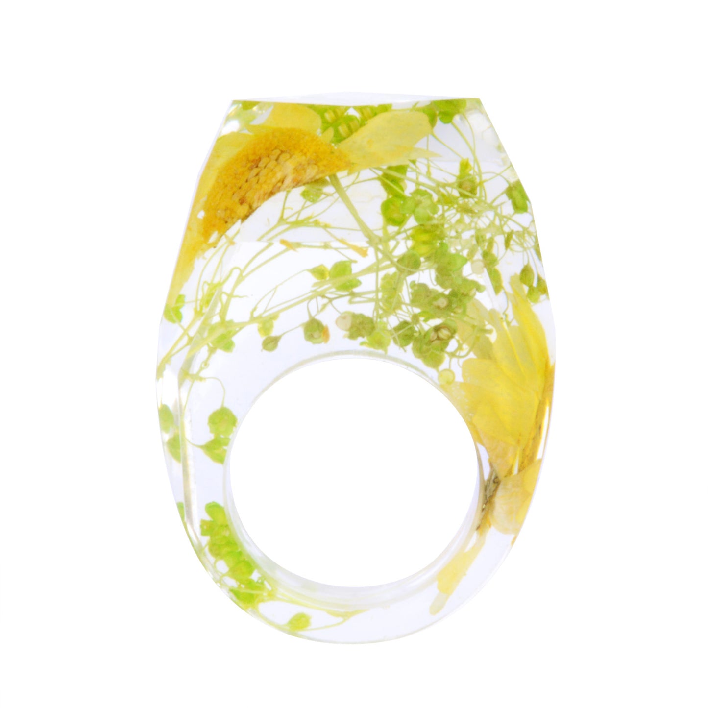 Dried Flower Resin Forest Handmade Dried Flower Epoxy Ring