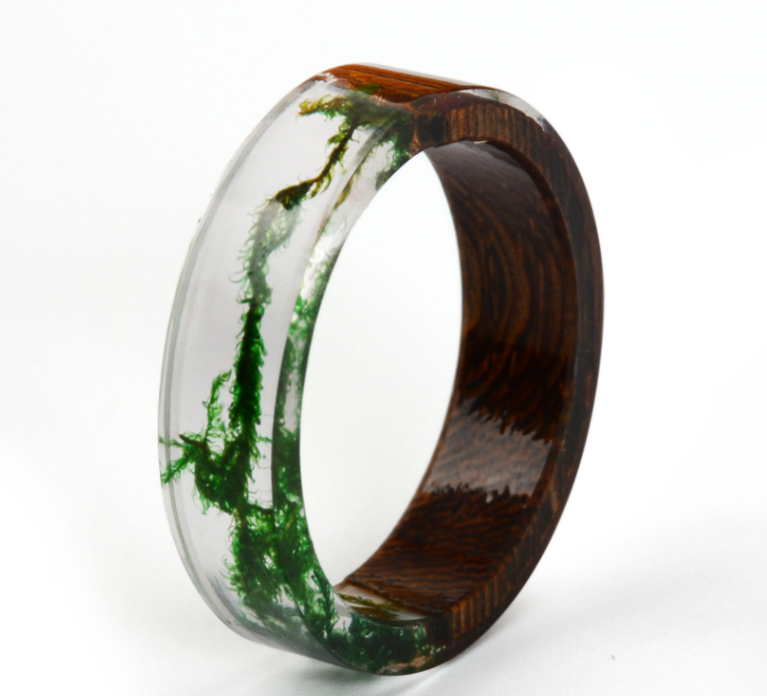 Handmade Wood and Resin Ring