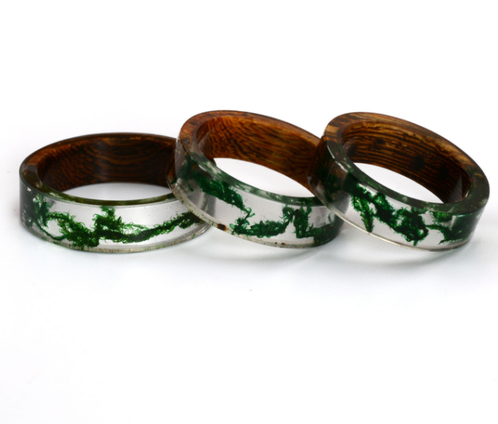 Handmade Wood and Resin Ring