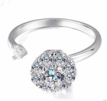 2021 net red new jewelry Yu Hao vibrato with the same rotating ring ring micro-inlaid zircon can be rotated at high speed