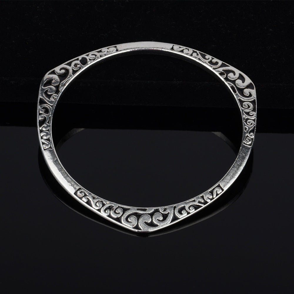 Silver bangle bracelet