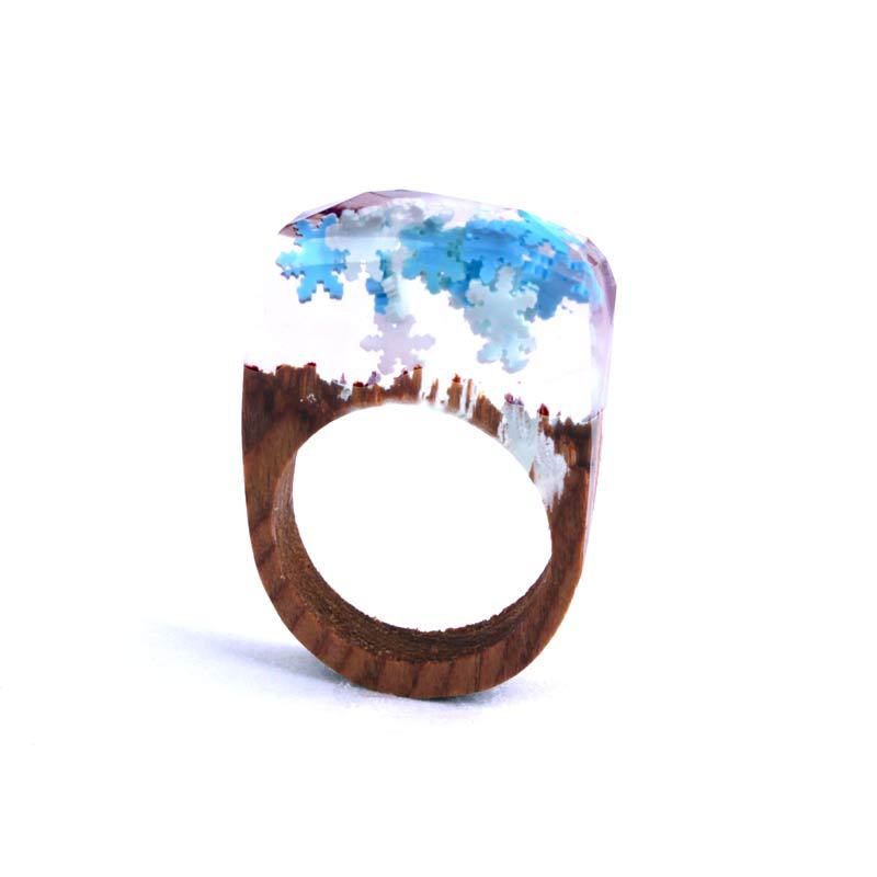 Wood ring characteristic ring resin ring