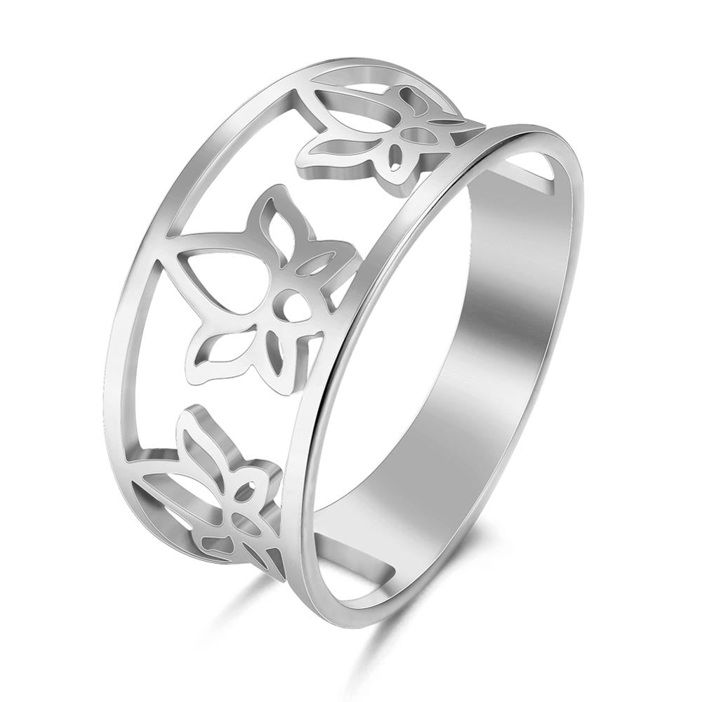 Lotus Titanium Steel Ring