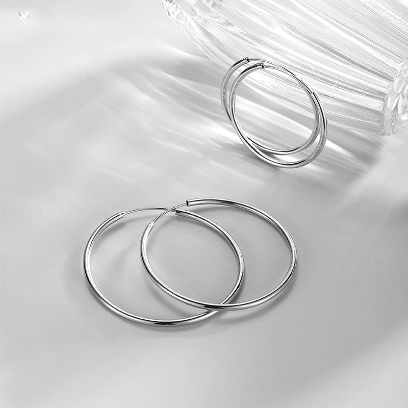 Stylish Simplicity Round Circle Hoop Earrings