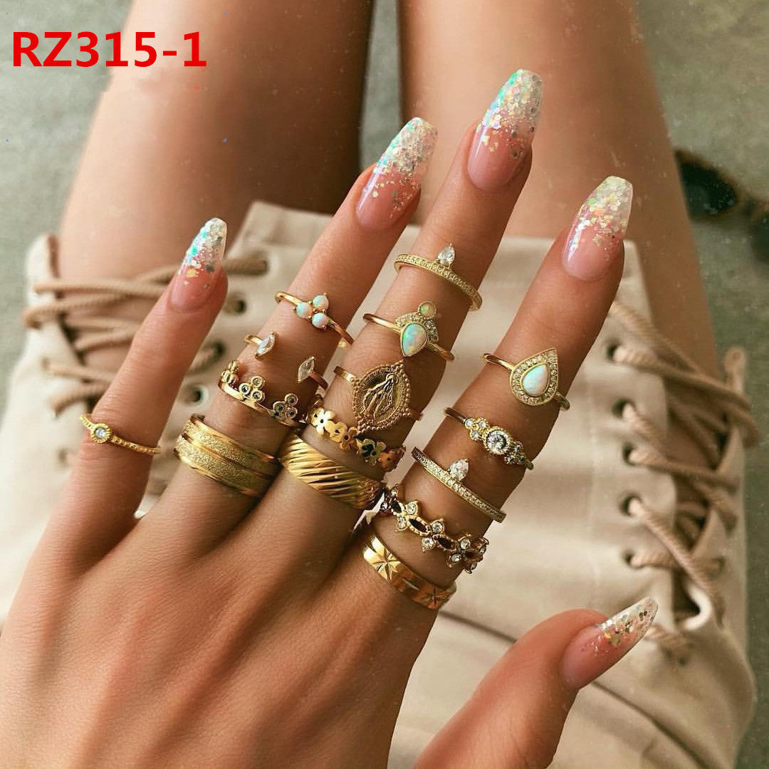 Bohemian Ring Set Couple Ring