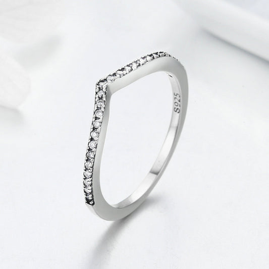 Temperament Women's Wedding Ring s925 Diamond Women's Diamond Ring Ring