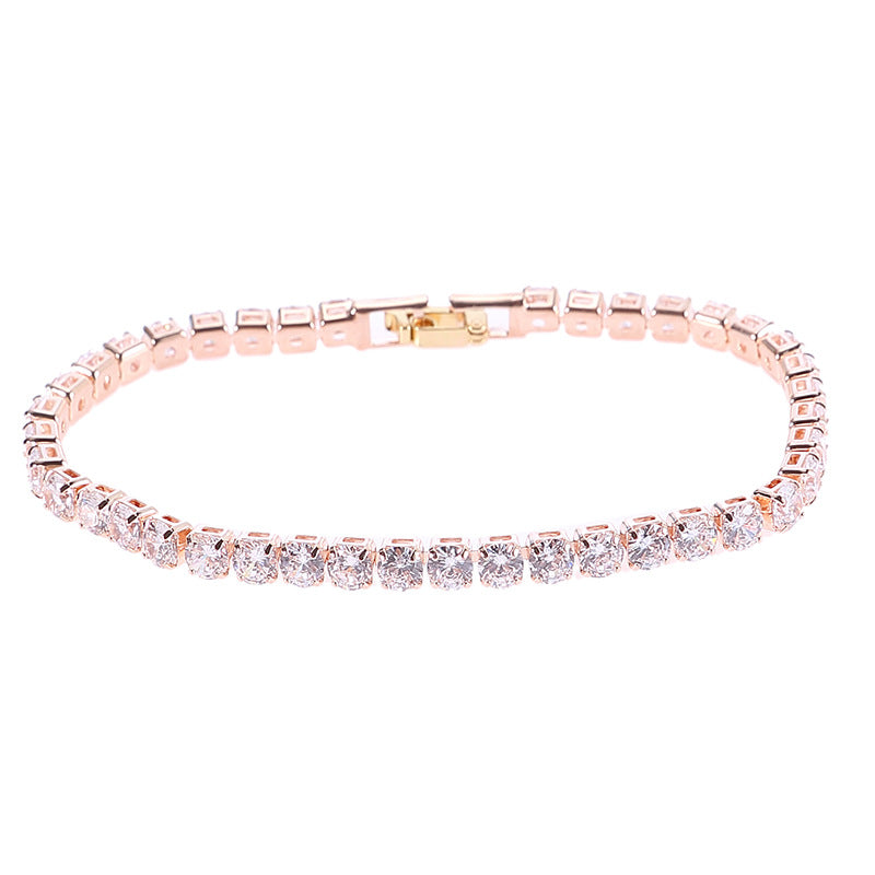 Simple Metal Ladies Zircon And Diamond Bracelet