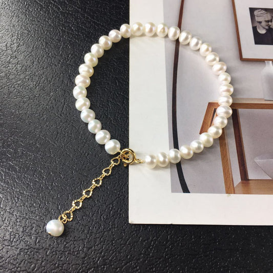 5-6mm Freshwater Pearl Bracelet Simple Pearl Bracelet Fashion All-match