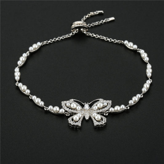 The Same Silver Diamond Star Mother And Shell Couple Bracelet Simple Female Bracelet