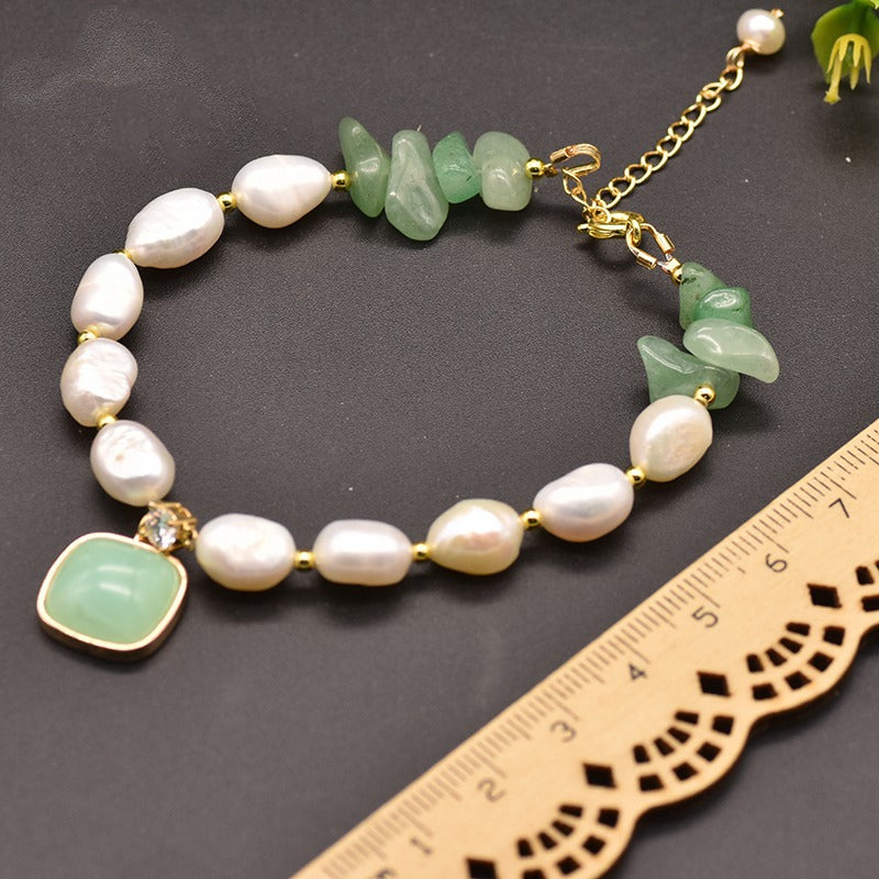 Natural Stone Baroque Pearl Bracelet