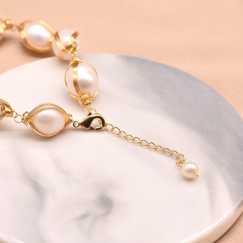 Natural Freshwater Pearl Bracelet Female Winding Bracelet