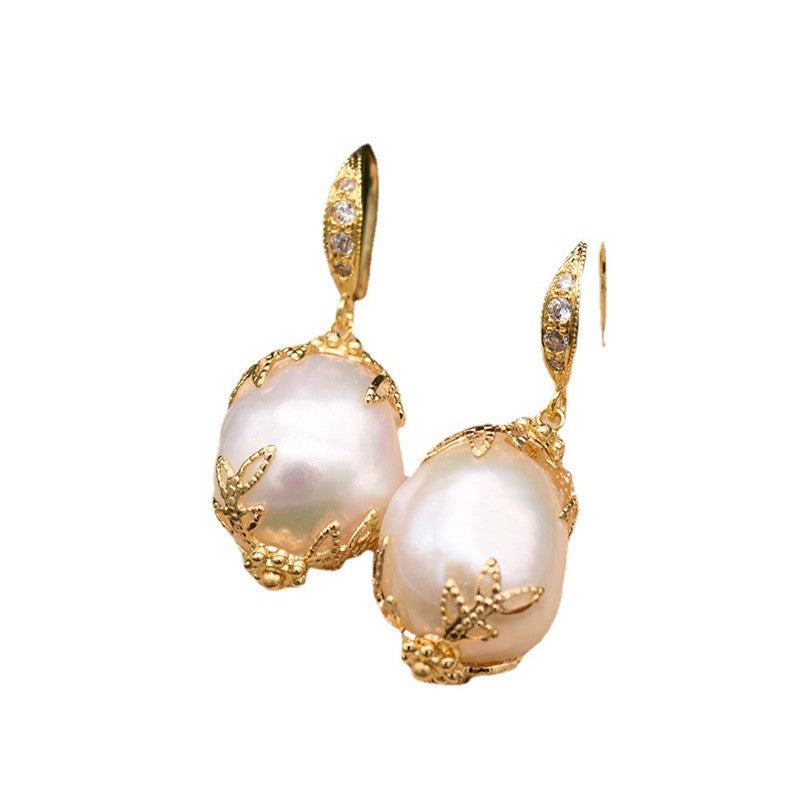 Natural Freshwater Pearl Earrings Baroque Pearl Earrings