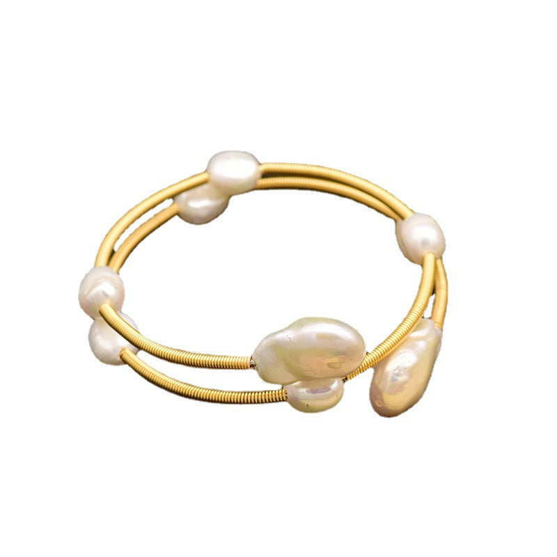 Freshwater Pearl Bangle Bracelet