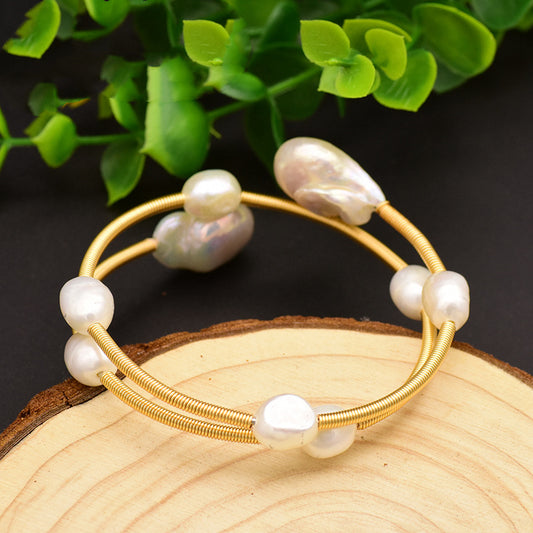 Freshwater Pearl Bangle Bracelet