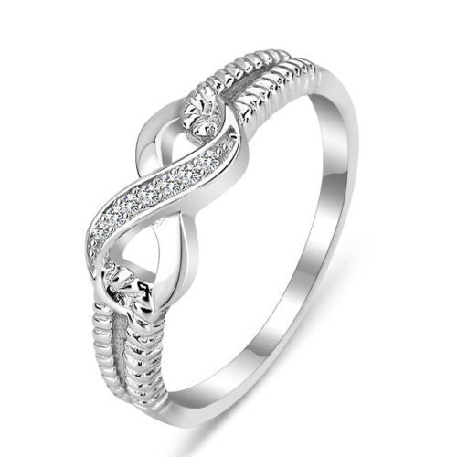 Wish Hot Sale New Creative Diamond 8 Word Ring Amazon