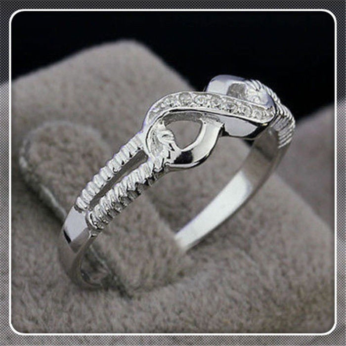 Wish Hot Sale New Creative Diamond 8 Word Ring Amazon