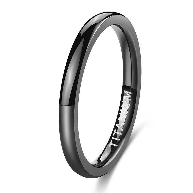 Color-fast Titanium Steel Ring Fashion Simple Thin Ring