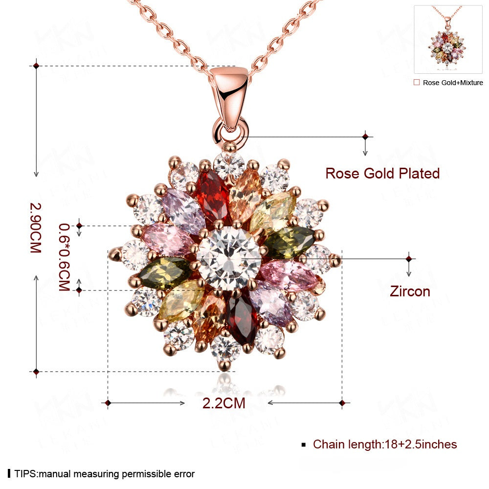 Crystal flower necklace