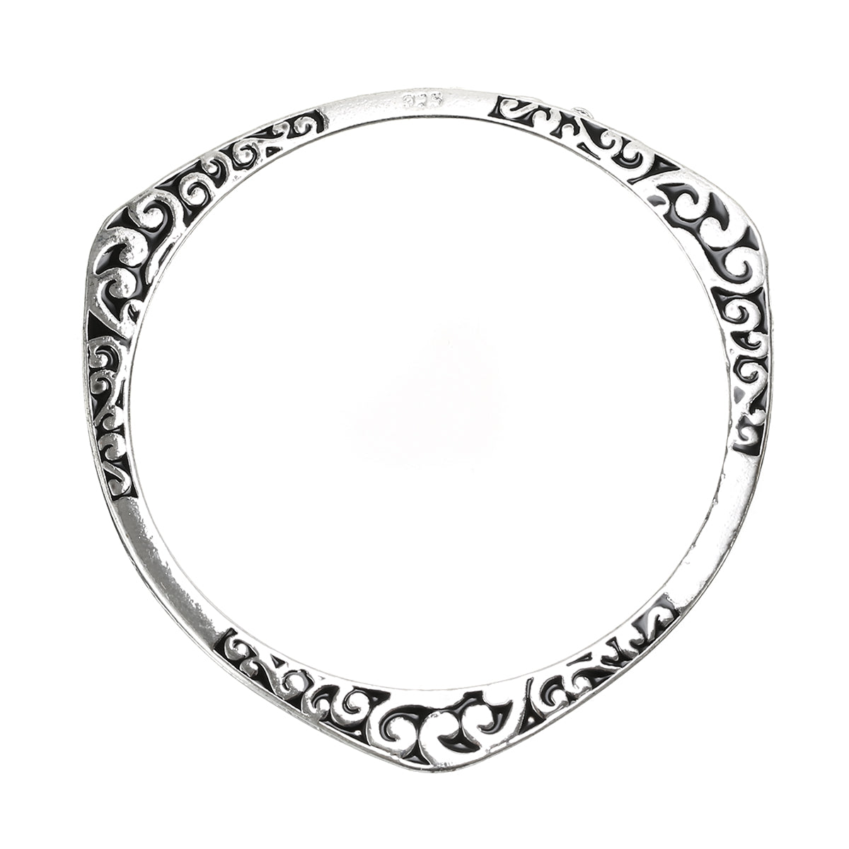 Silver bangle bracelet