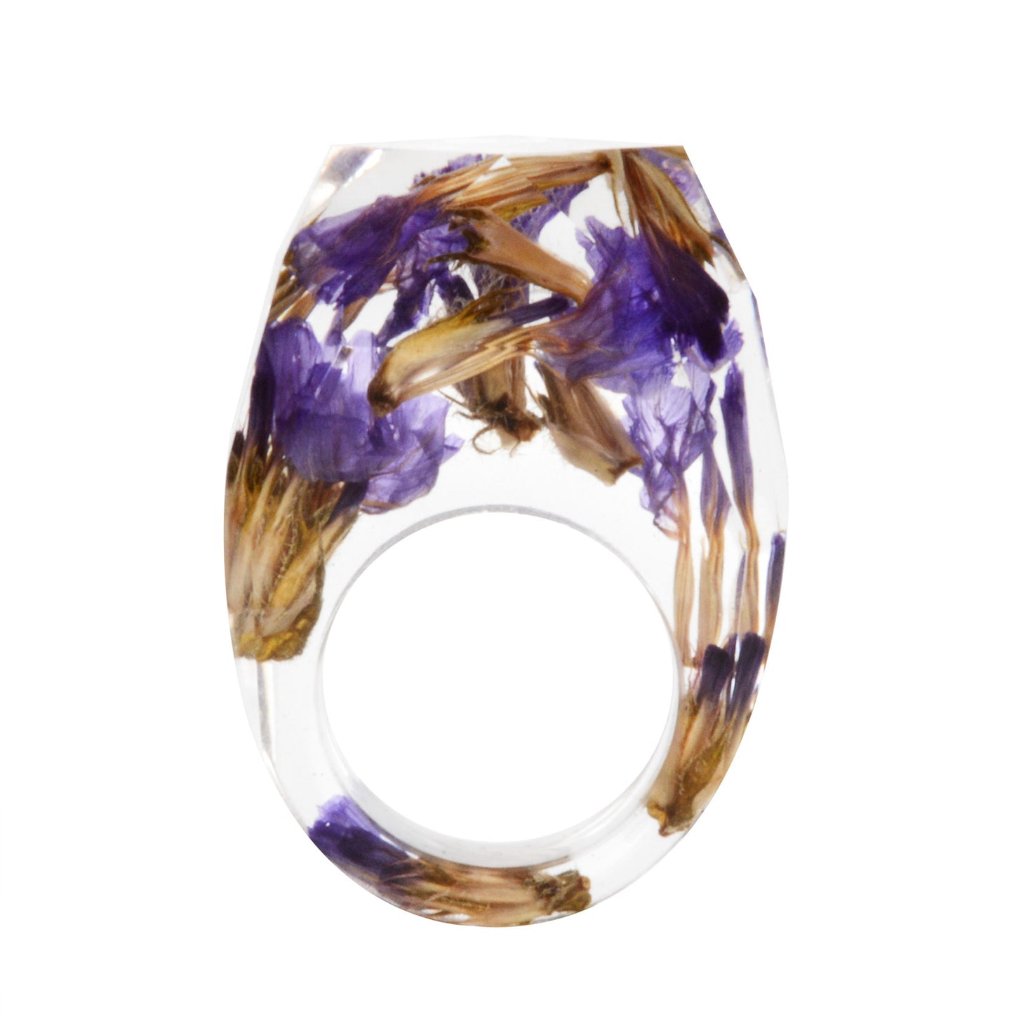 Dried Flower Resin Forest Handmade Dried Flower Epoxy Ring