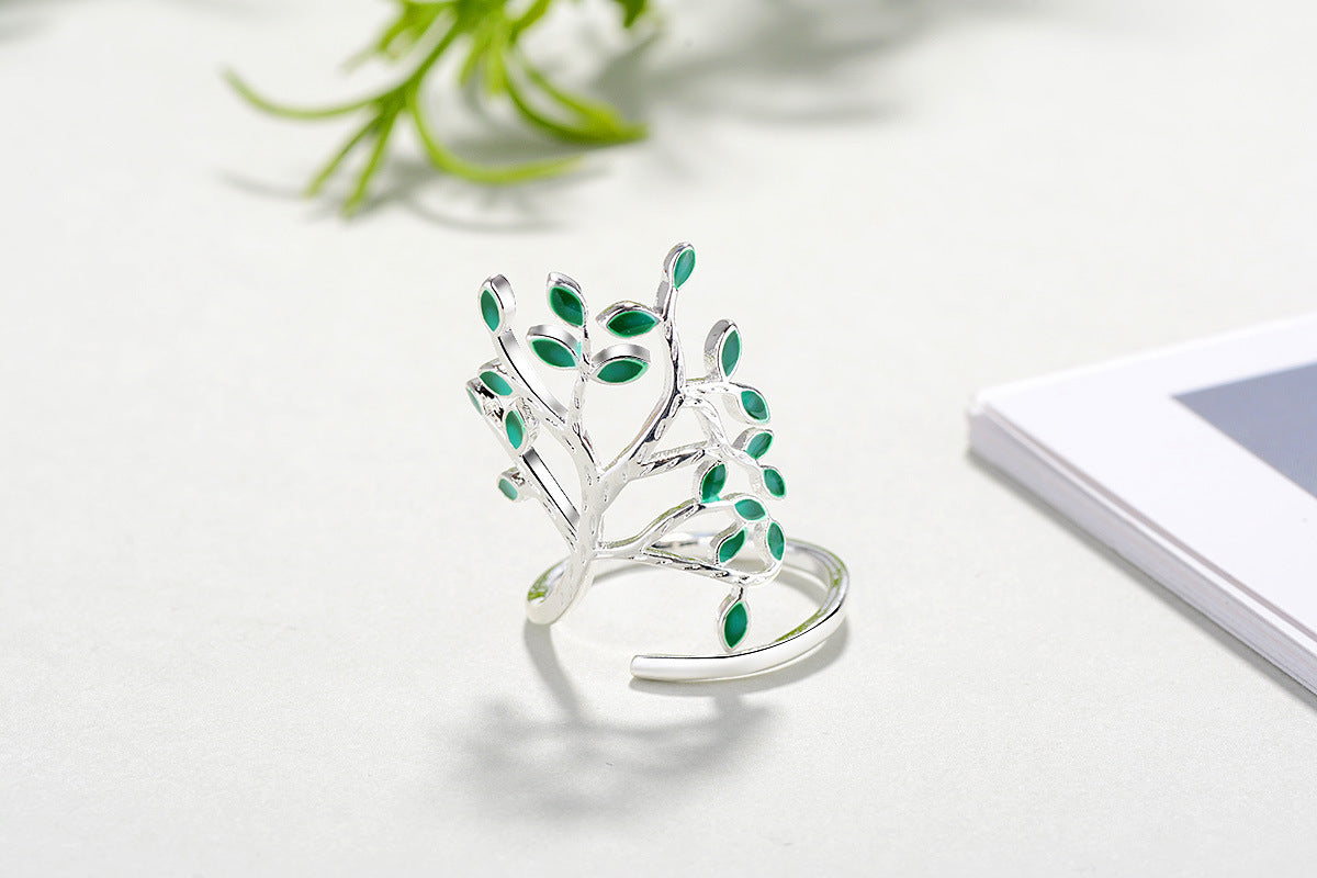 Leaf ring female forest vintage