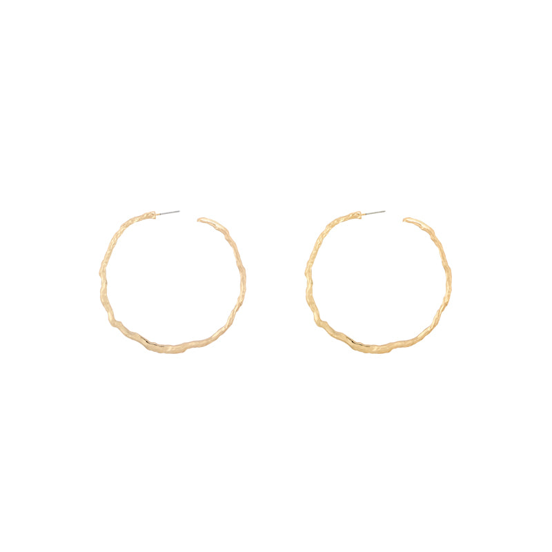 Exaggerated irregular hoop earrings