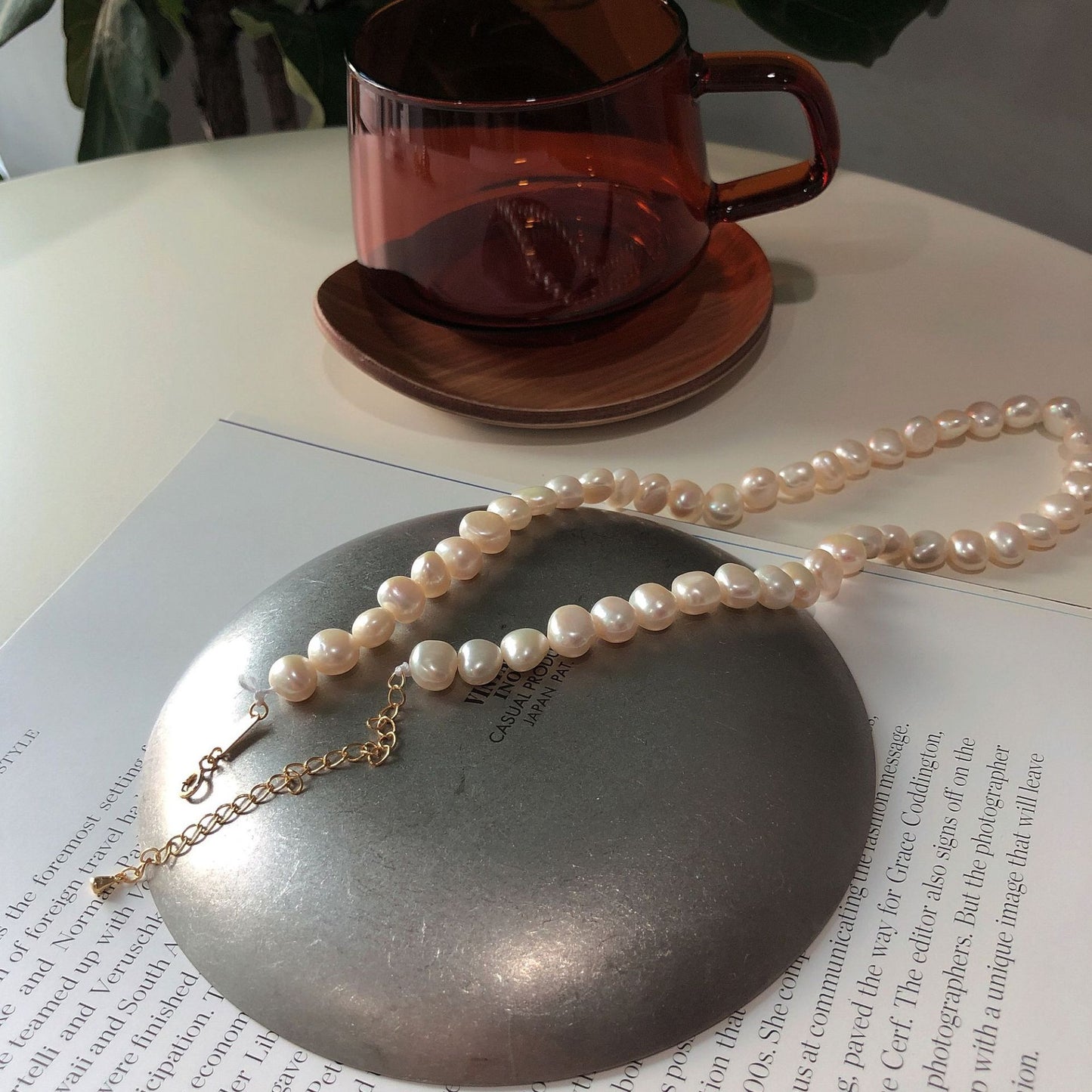 Baroque pearl necklace