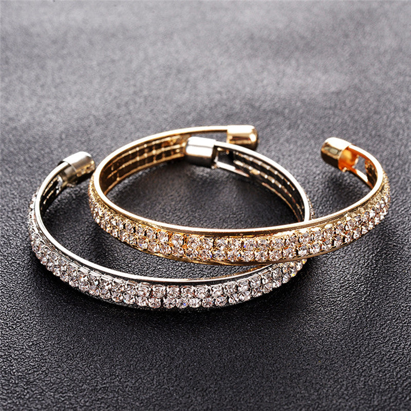 Women's  Bracelet with Full Diamond Claw Chain