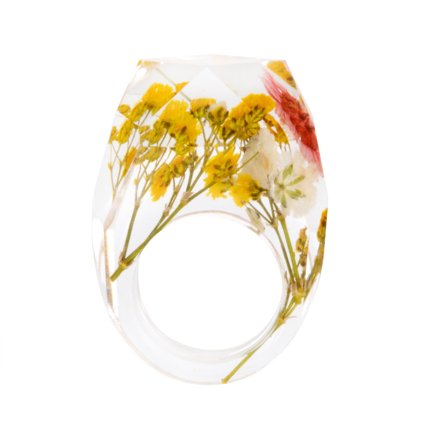 Dried Flower Resin Forest Handmade Dried Flower Epoxy Ring