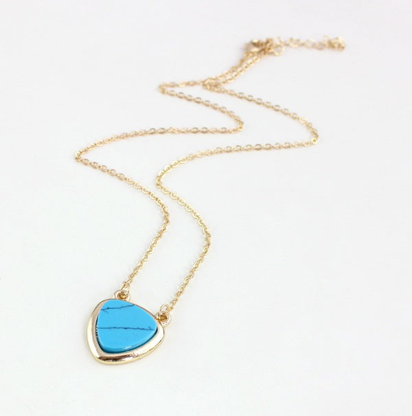 Natural stone heart necklace