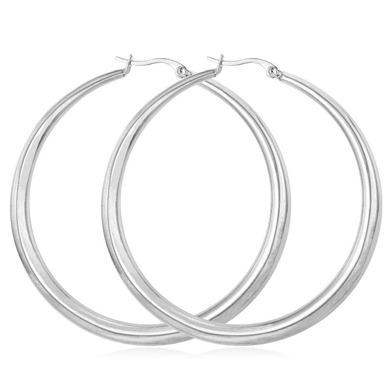 Women's Glossy Large Hoop Earrings