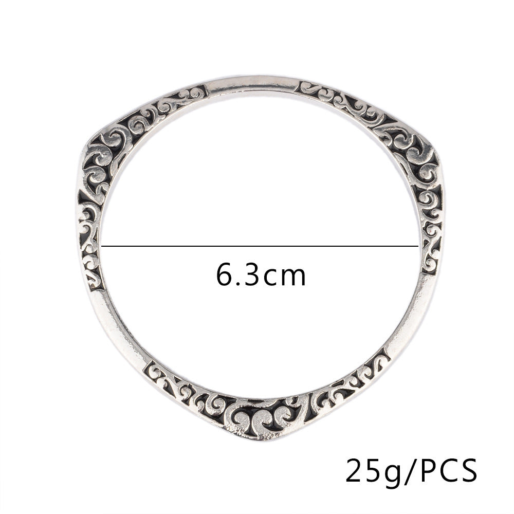 Silver bangle bracelet