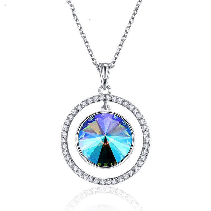 Using Austrian Elements Crystal Necklace Round