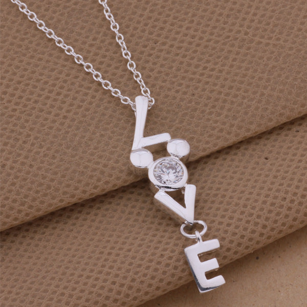 LOVE diamond necklace