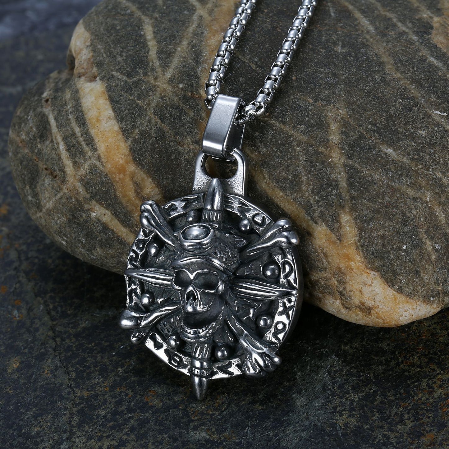 Vintage Gothic Viking Stainless Steel Necklace