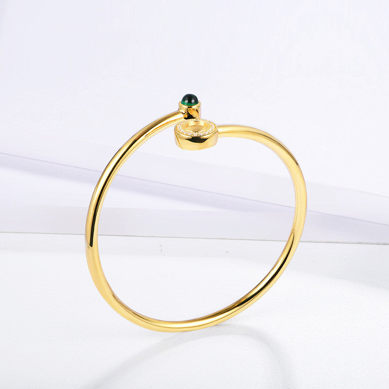 Fashion Emerald Women Bangle Street Bracelet