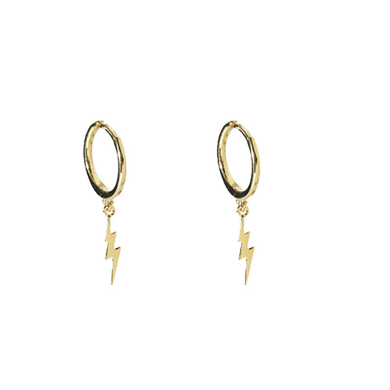 Lightning earrings female sterling silver tide earring temperament earring earrings