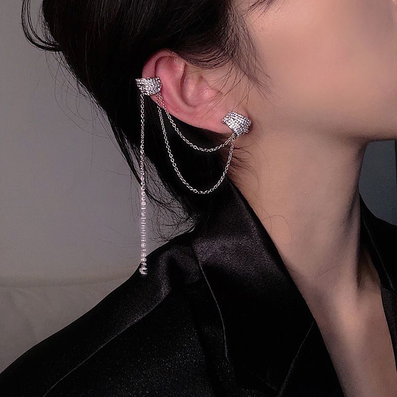 Dongdaemun Asymmetrical Super Diamond Meteor Earrings Temperament Earrings