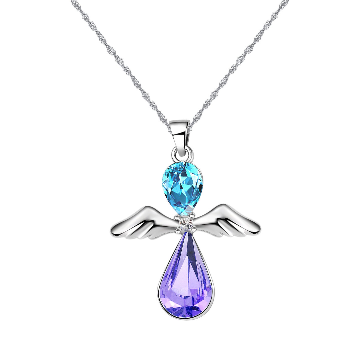 Crystal angel necklace