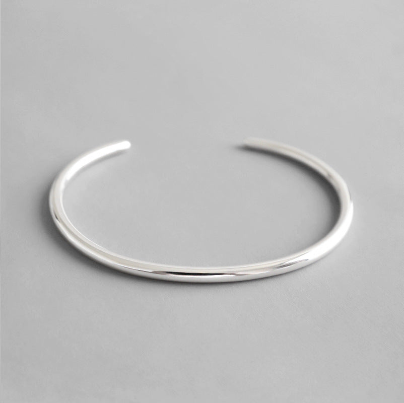 Simple Circle100% S925 sterling silver bangles