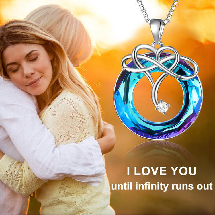 Infinite Love Crystal Necklace And Earrings Suite