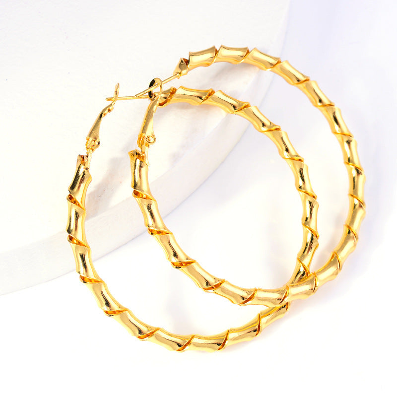 European And American Creative Exaggerated Large Hoop Earrings