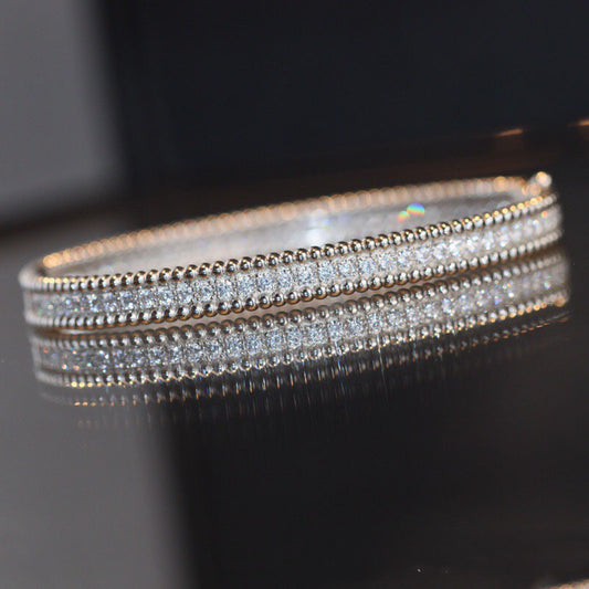 Fashion Full Rhinestone Bangle Bobo Bead