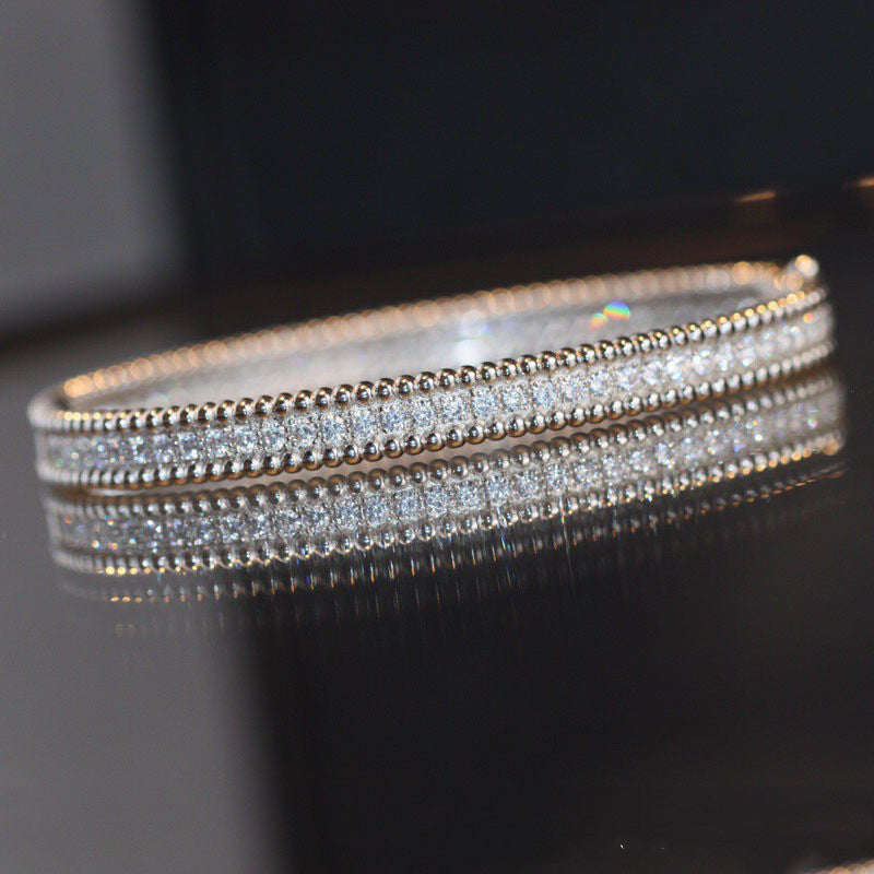 Fashion Full Rhinestone Bangle Bobo Bead