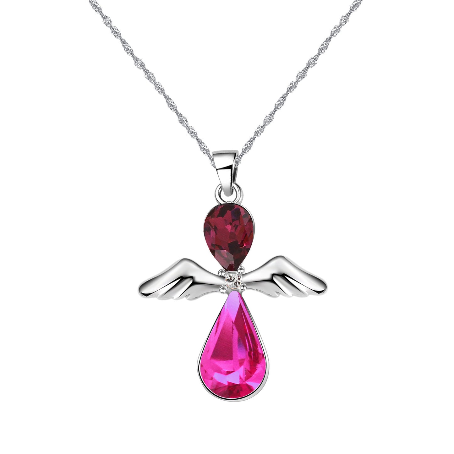 Crystal angel necklace