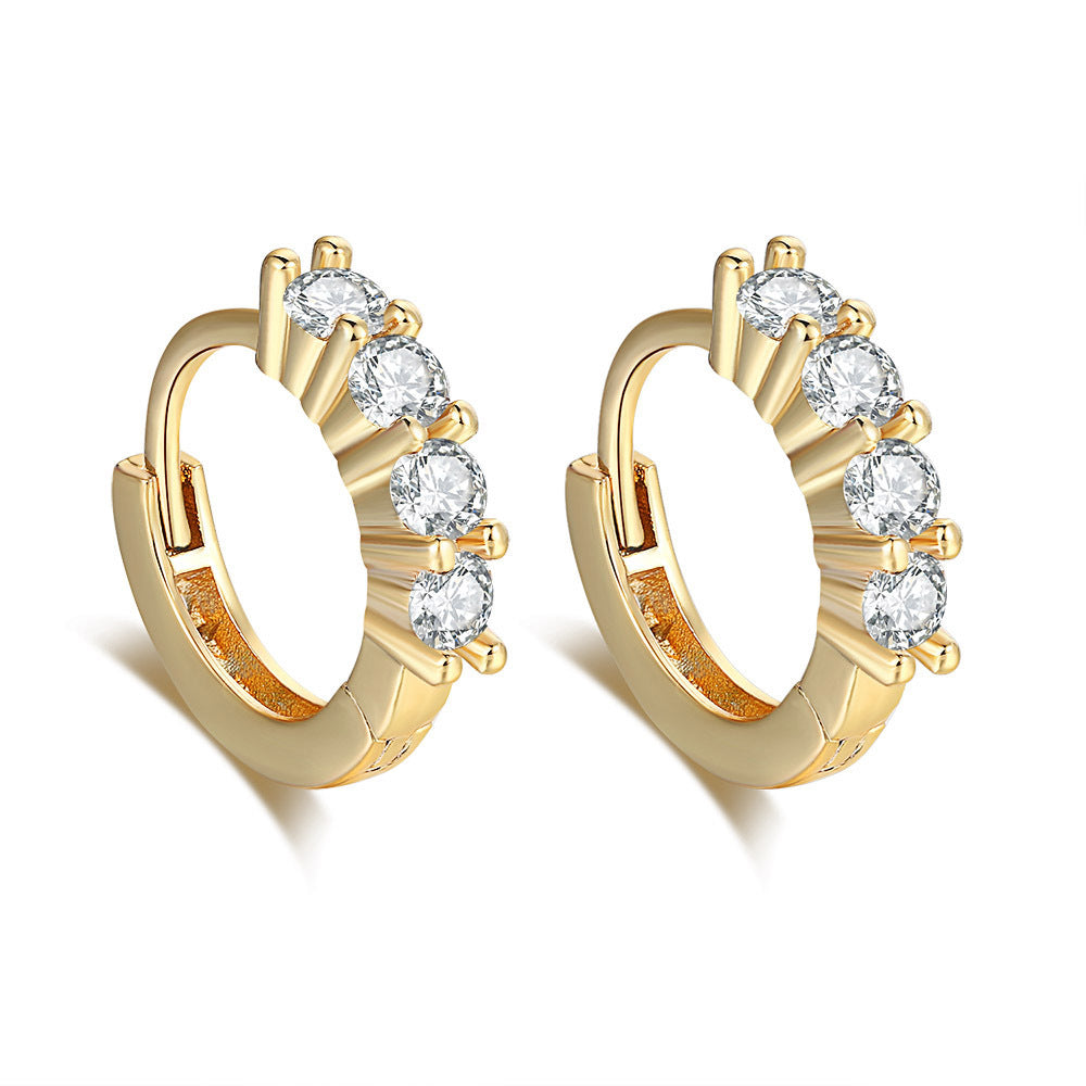 Single row diamond earrings