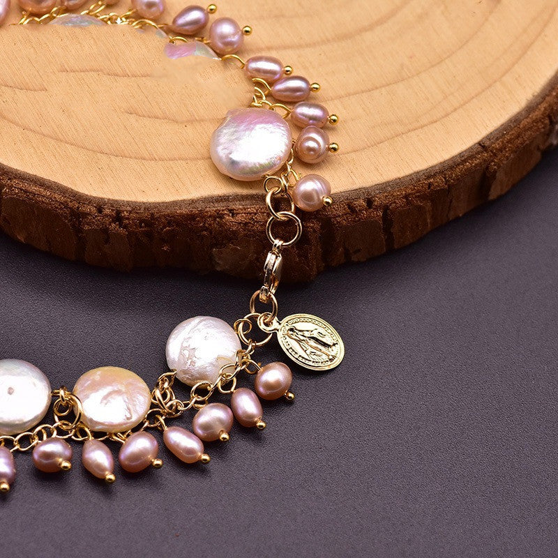 Natural Baroque Multilayer Pearl Bracelet