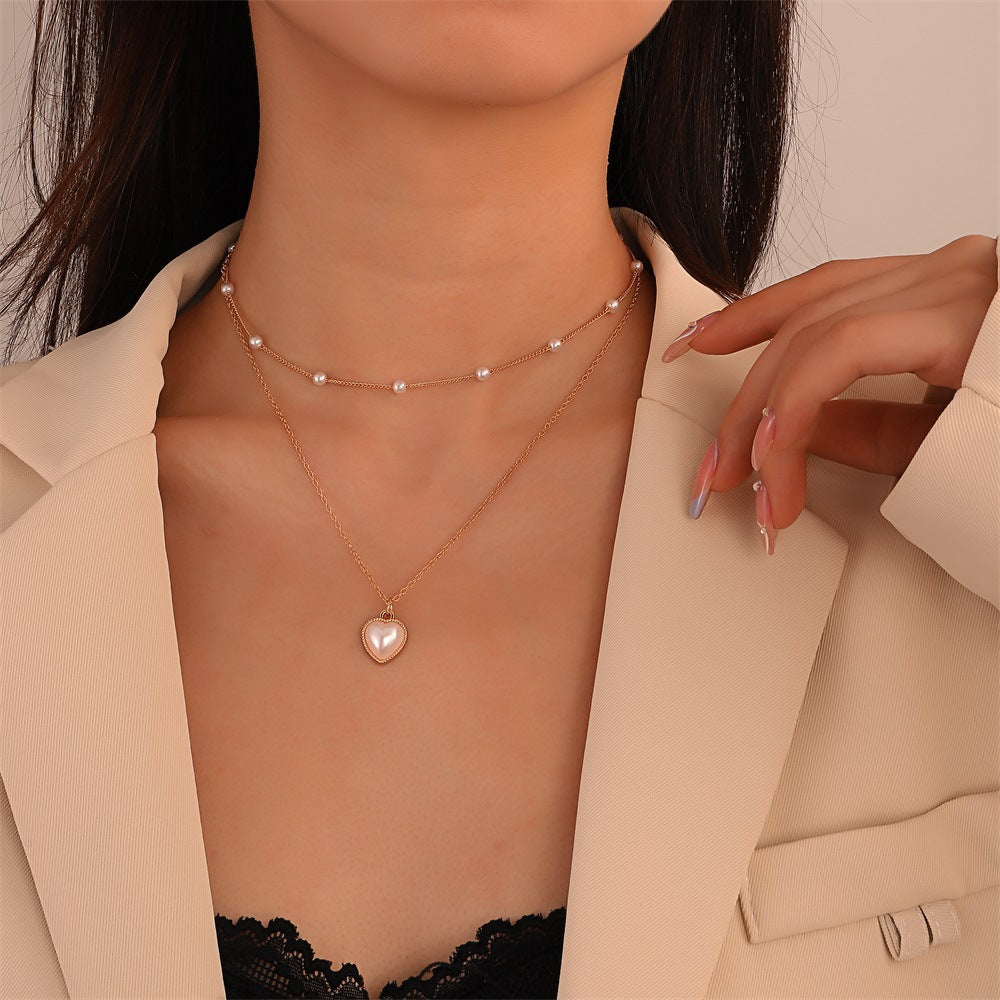 Women's Simple Double Layer Pearl Necklace