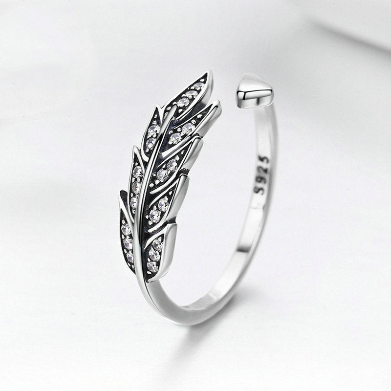 Women's Ring Diamond Leaf Ring