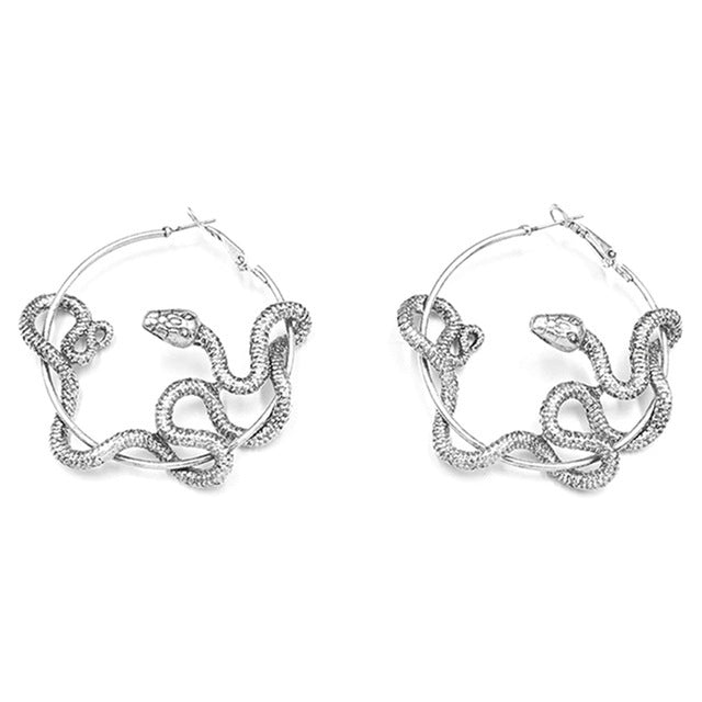 Ladies ring snake earrings